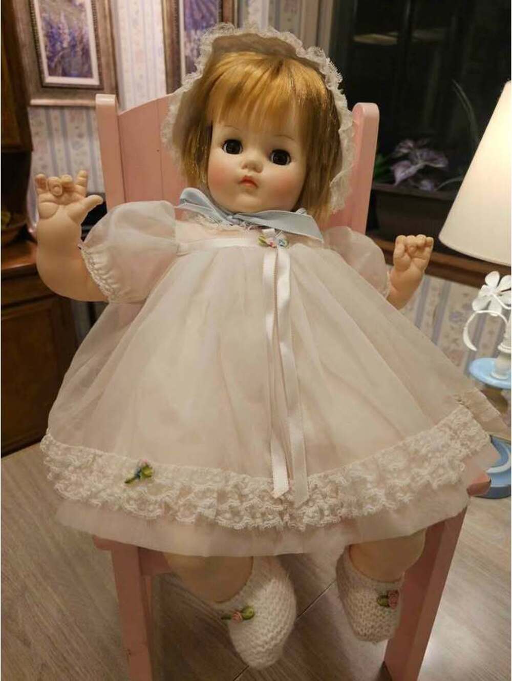 Vintage Madame Alexander 1973 "Mommies Pet" Baby Doll, Original Outfit, 18" long